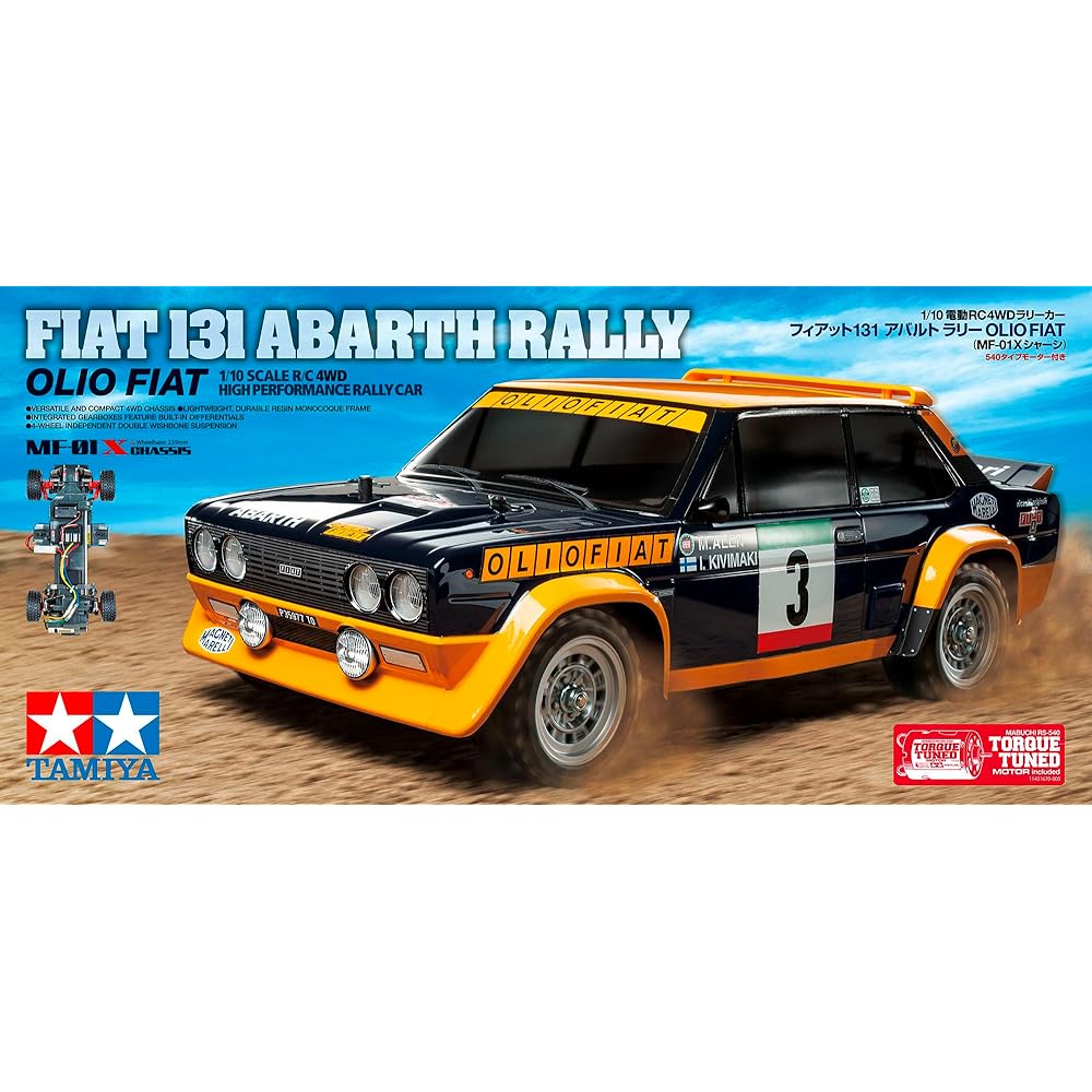 Tamiya 1/10 Electric RC Car Series No.723 Abarth Rally OLIO FIAT (MF-01X Chassis) 58723