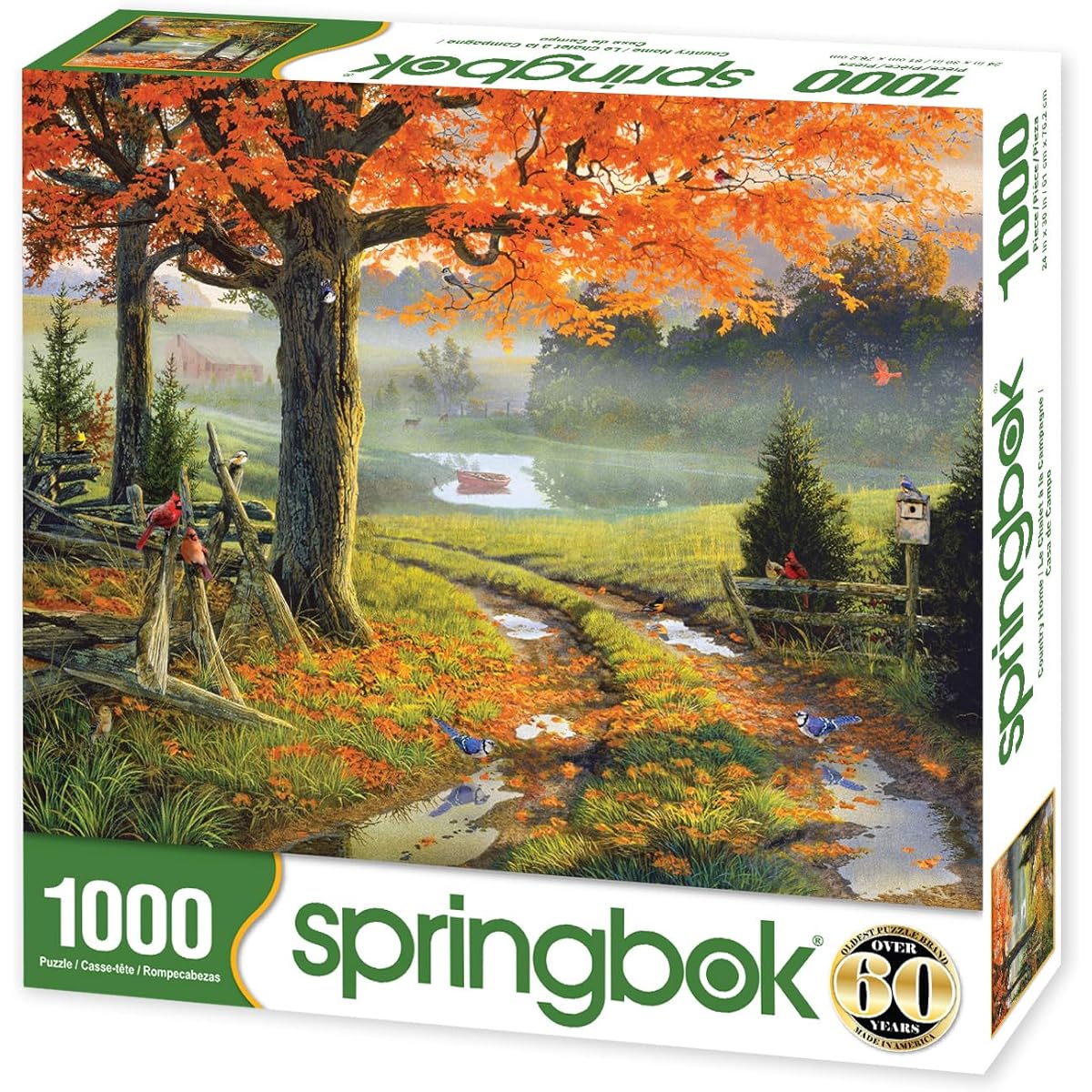 Springbok Country Home Jigsaw Puzzle 1000 Pieces for Adults Made in the USA