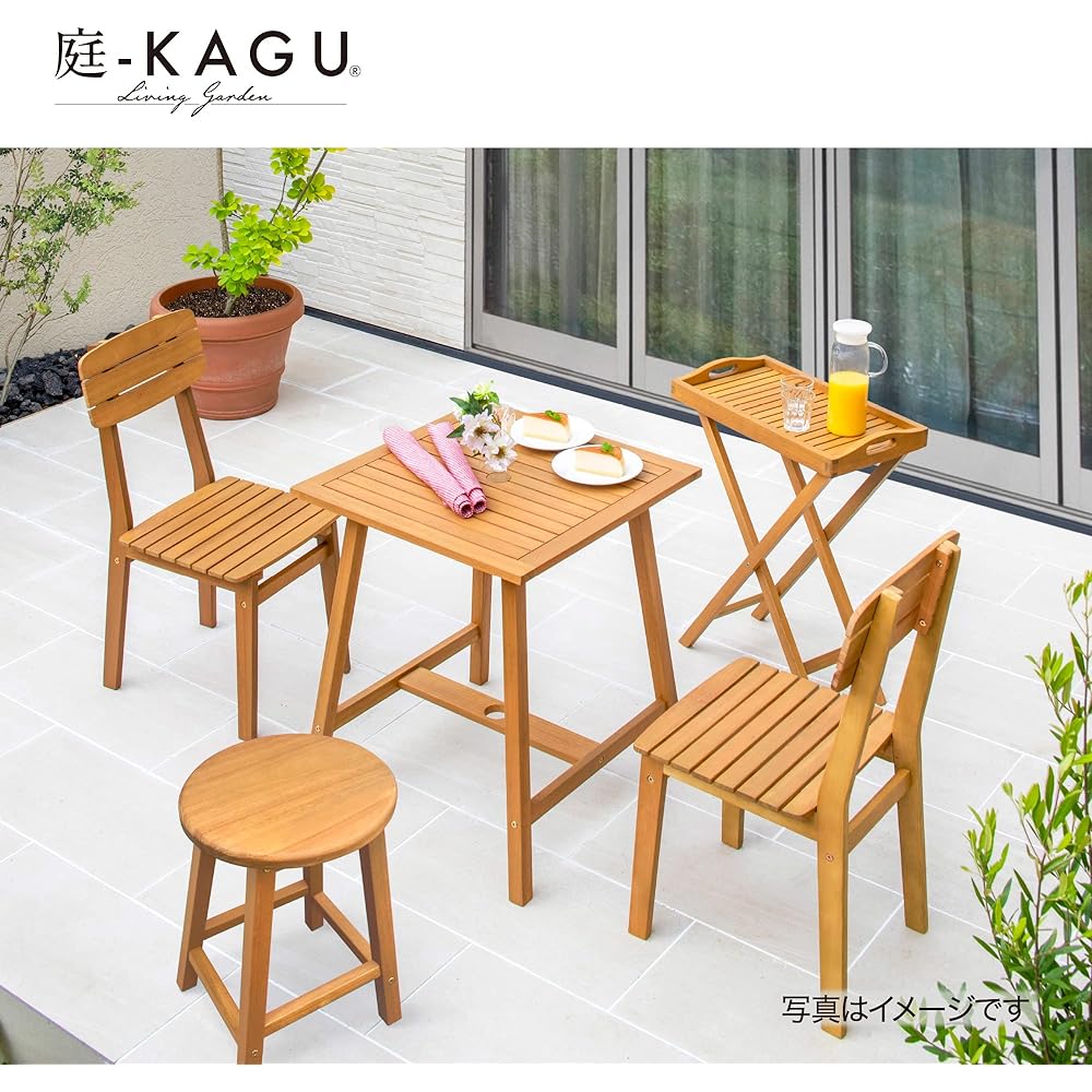 Takasho Garden Chair Marie Wood Chair Natural Wood Eucalyptus MWF Single Seat Durable Eucalyptus Wood MWF-25C