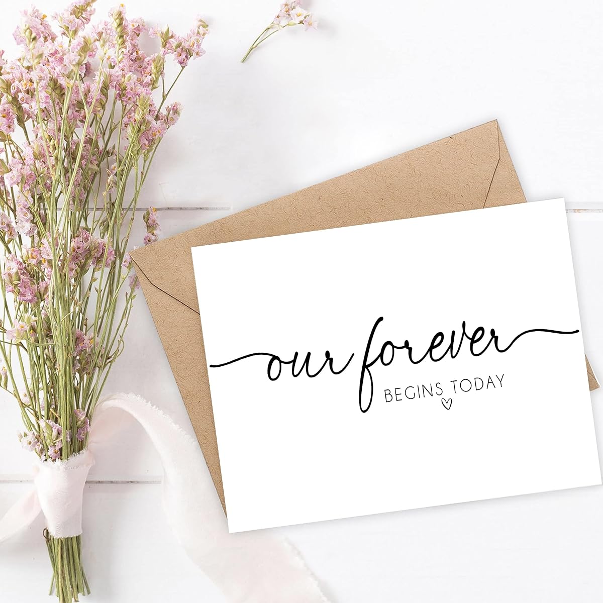 Groom Card Bride On Our Wedding Day Stationery - Husband To Be Letter - Love Gift From Wife To Him - Marry You Vows - Our Forever Begins Today