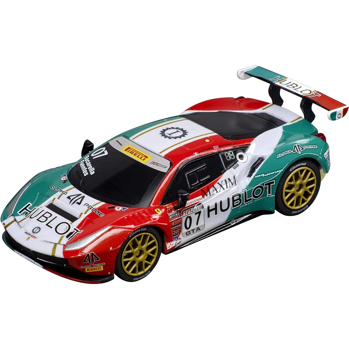 Carrera 64186 Ferrari 488 GT3 Squadra Corse Garage Italia No.7 1:43 Scale Analog Slot Car Racing Vehicle Carrera GO!!! Slot Car Toy Race Track Set