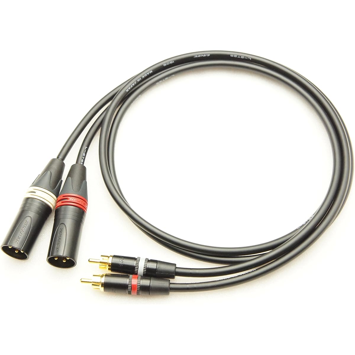 CANARE L-2T2S XLR (male) to RCA 2 pair conversion cable (40m)