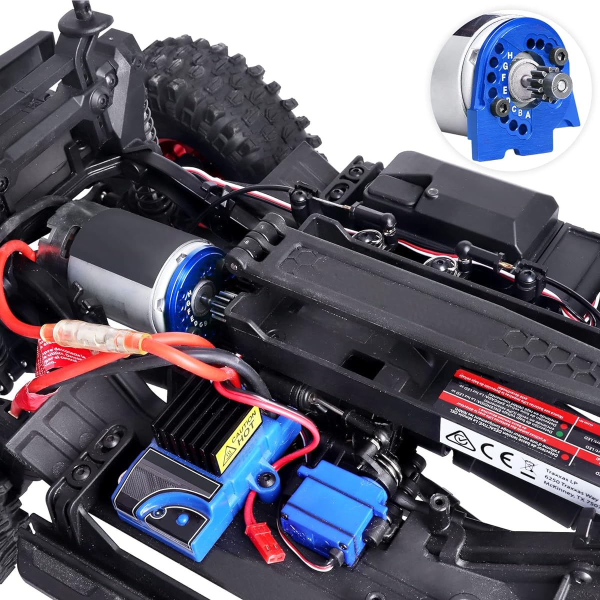 Hobbypark Aluminum Motor Plate for Traxxas TRX4 TRX6 Motor Mount (Blue)