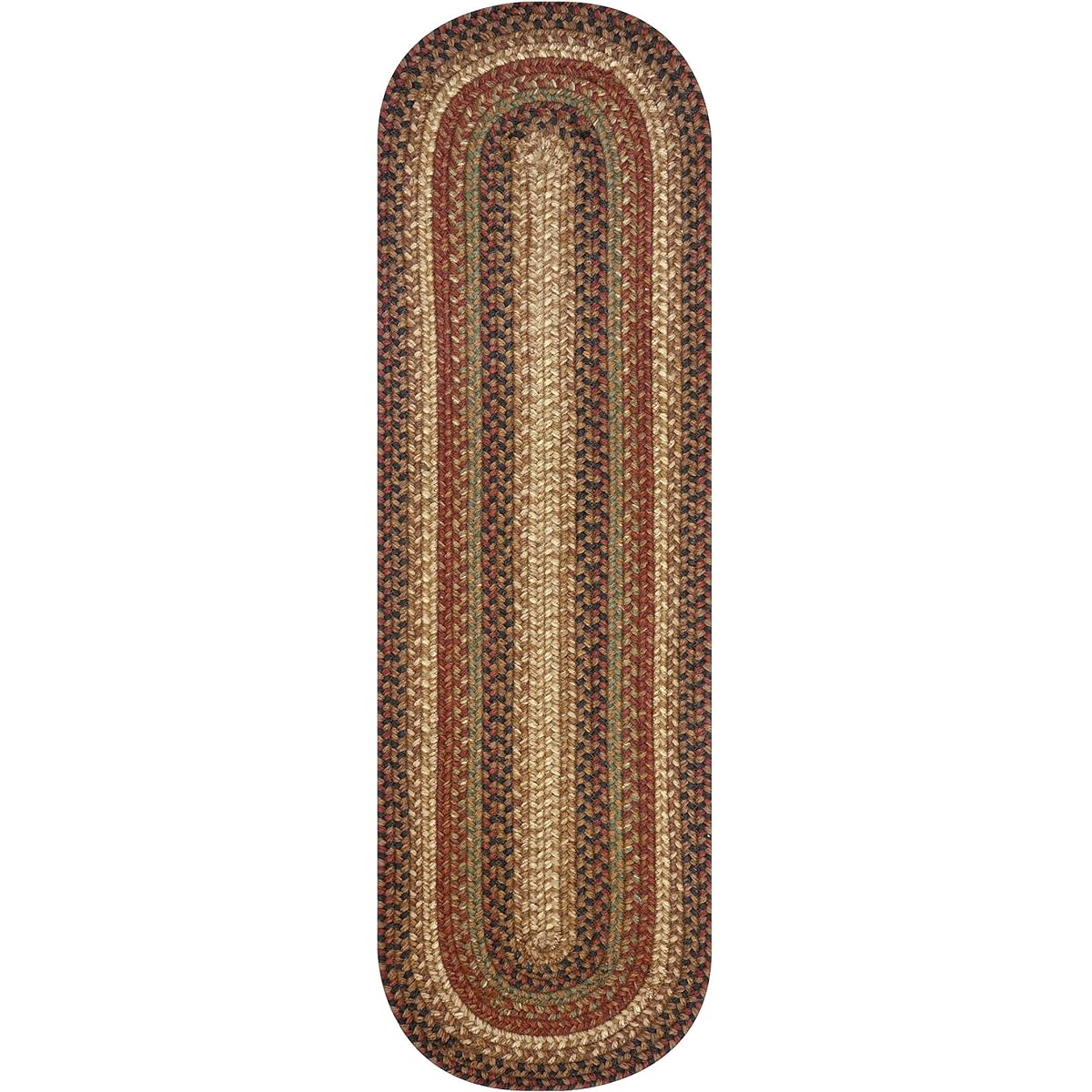 Homespice Gingerbread Premium Jute Woven Table Runner 11" x 36" Oval Reversible Natural Jute Yarn Rustic Country Rustic Farmhouse Style