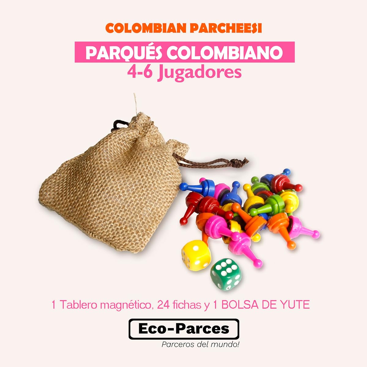 Colombian Parks 6 and 4 Jugadores Double Cara Parcheesi Board Games Parchis Games Original