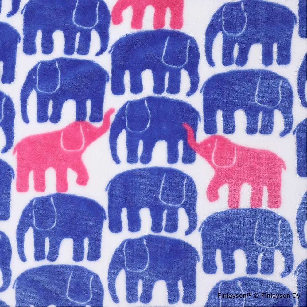 Nishikawa Blanket Single Washable Finlayson Elephanti Vappa Soft Smooth Blue FQ03605008
