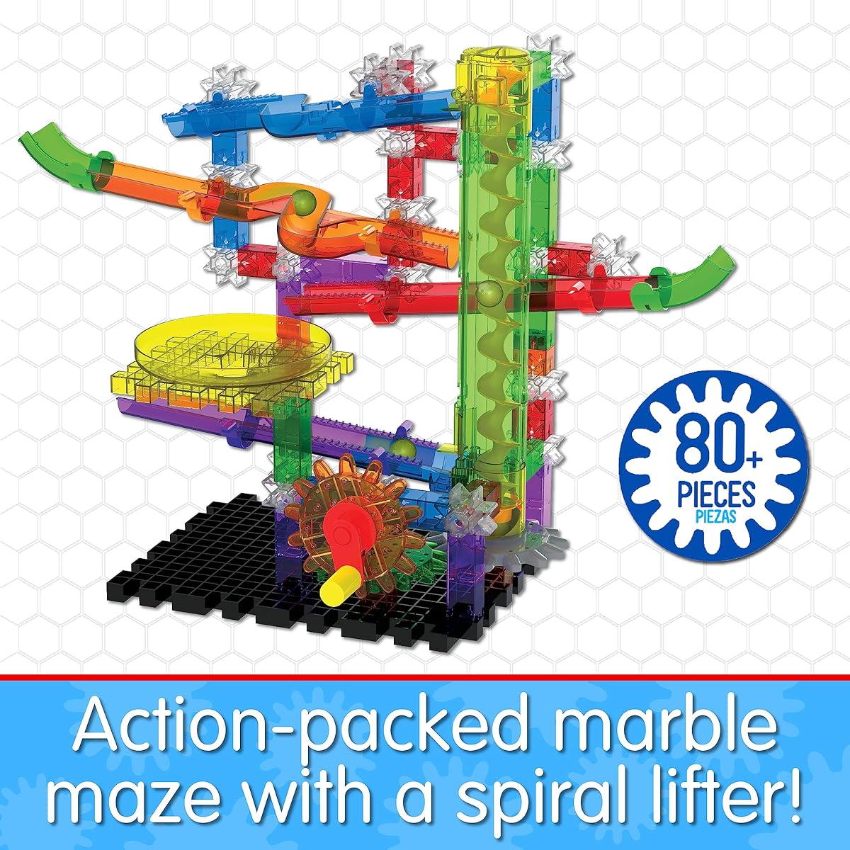 The Learning Journey: Techno Gears Marble Mania - Zoomerang 2.0 (80+ Pieces) - Marble Run Ages 6+ - Award Winning Toy