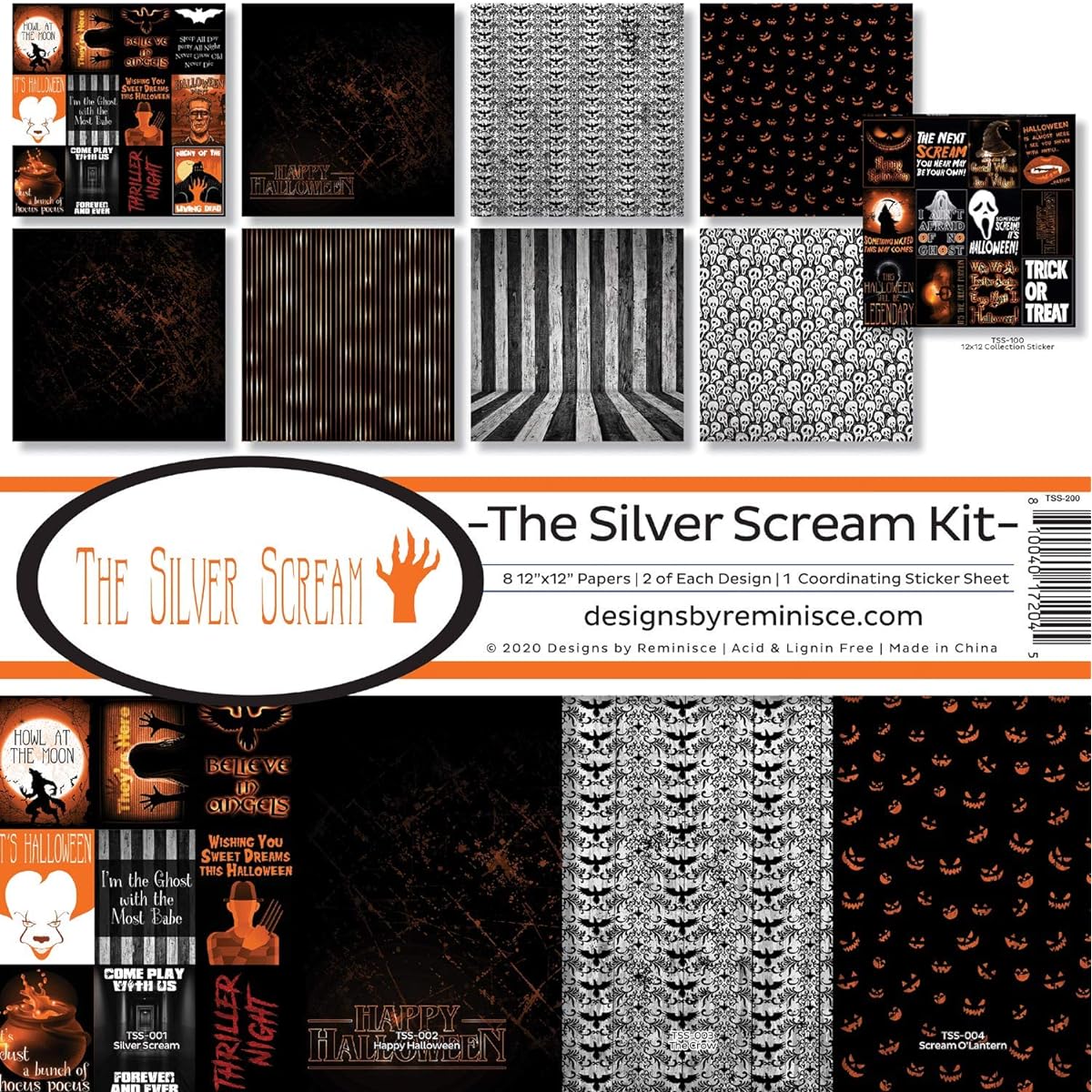 Reminisce The Silver Scream Scrapbook Collection Kit Papercraft Multicolor