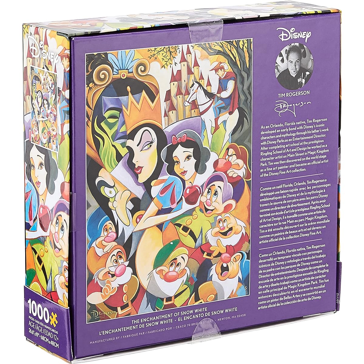 Ceaco Disney Fine Art Snow White Enchanted Jigsaw Puzzle 1000 Pieces Multicolor 5 Inch