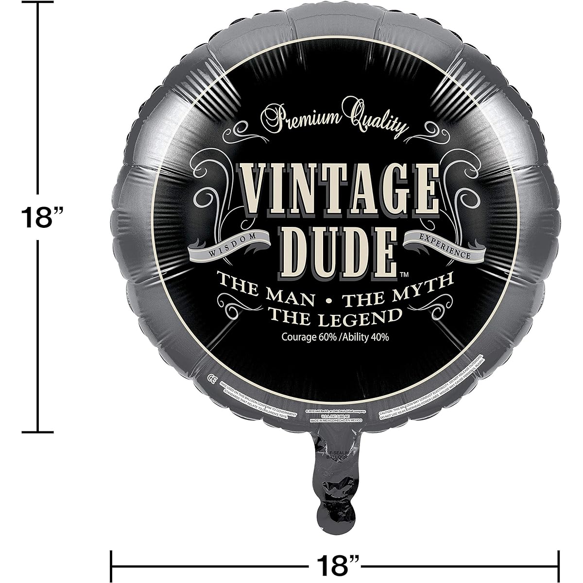 Vintage Dude Mylar Balloon, 3 ct