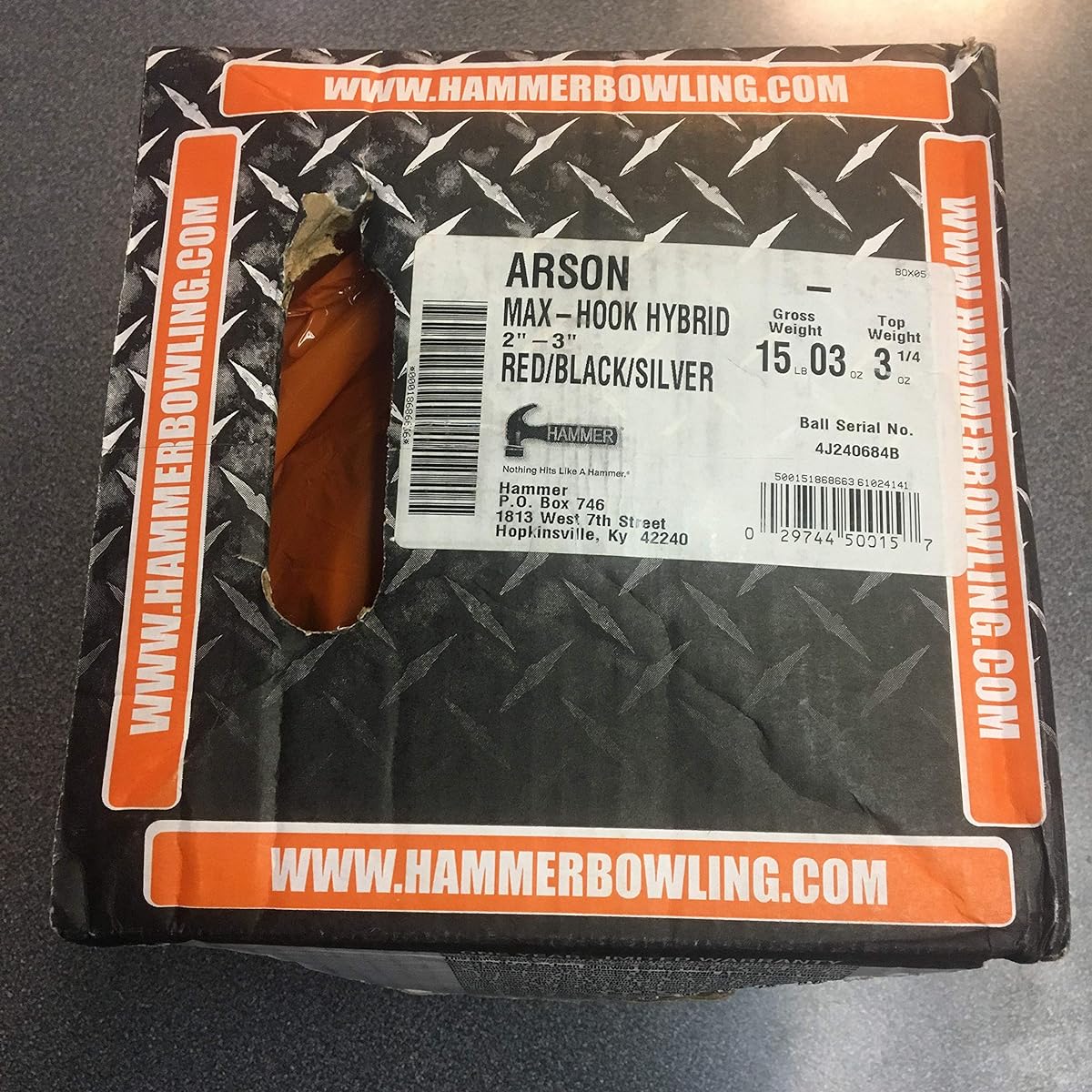 Hammer Arson Bowling Ball 15