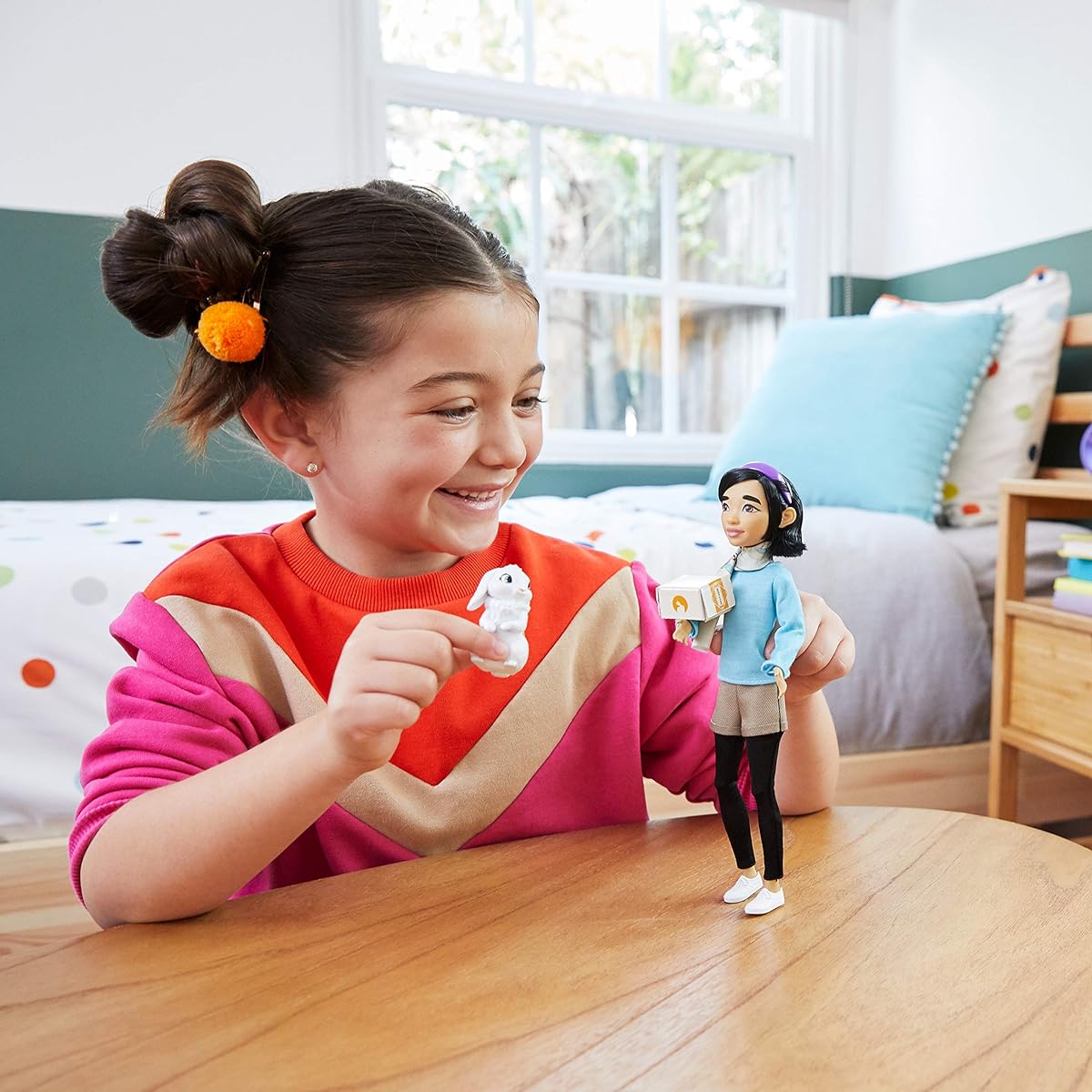 Netflix’s Over The Moon, Fei Fei Doll (9-inch) with Bungee Figure, Fashion Doll with Removable Outfit, Great Gift for Kids Ages 5Y+