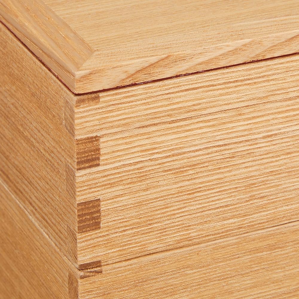 Matsuya Lacquerware Shop Shiraki lacquered ash 5.0 size three-tiered Shigeuchi vermilion