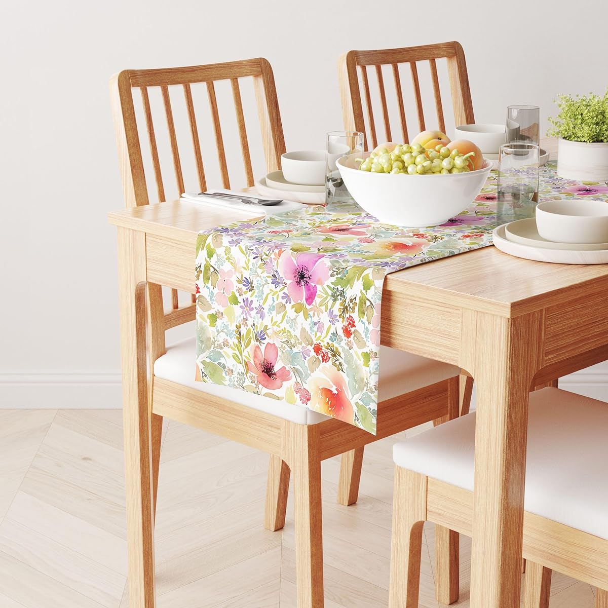 Botanical Dogwood Table Runner Various Sizes 14"x108"