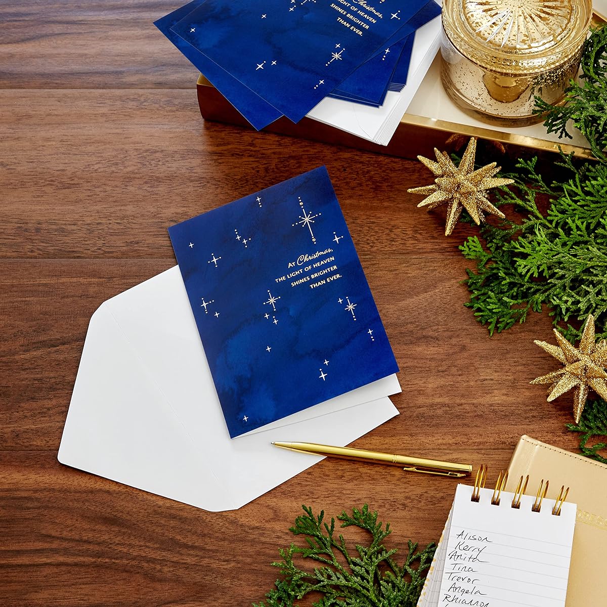 Hallmark Religious Boxed Christmas Cards, Heavenly Light (16 Cards and Envelopes)