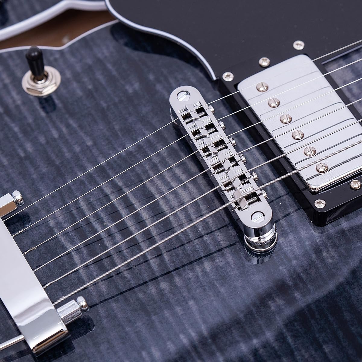 Grote Jazz Left-handed Electric Guitar Semi-Hollow Body (Black)