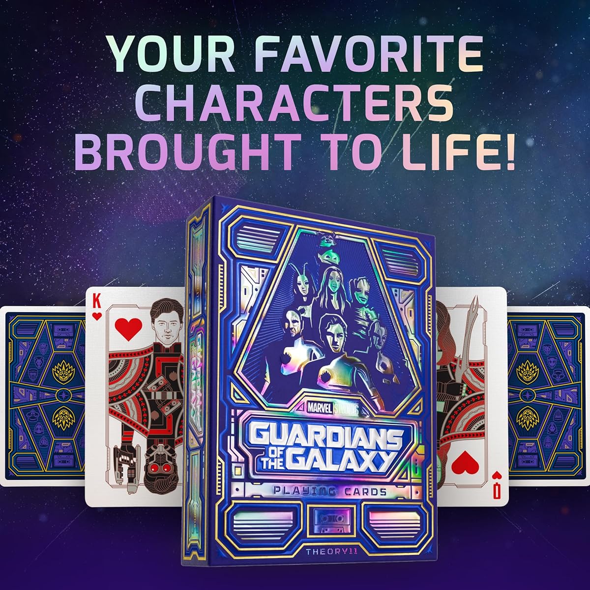 theory11 Guardians of the Galaxy Premium Playing Cards Poker Size Standard Index, High Quality Playing Cards