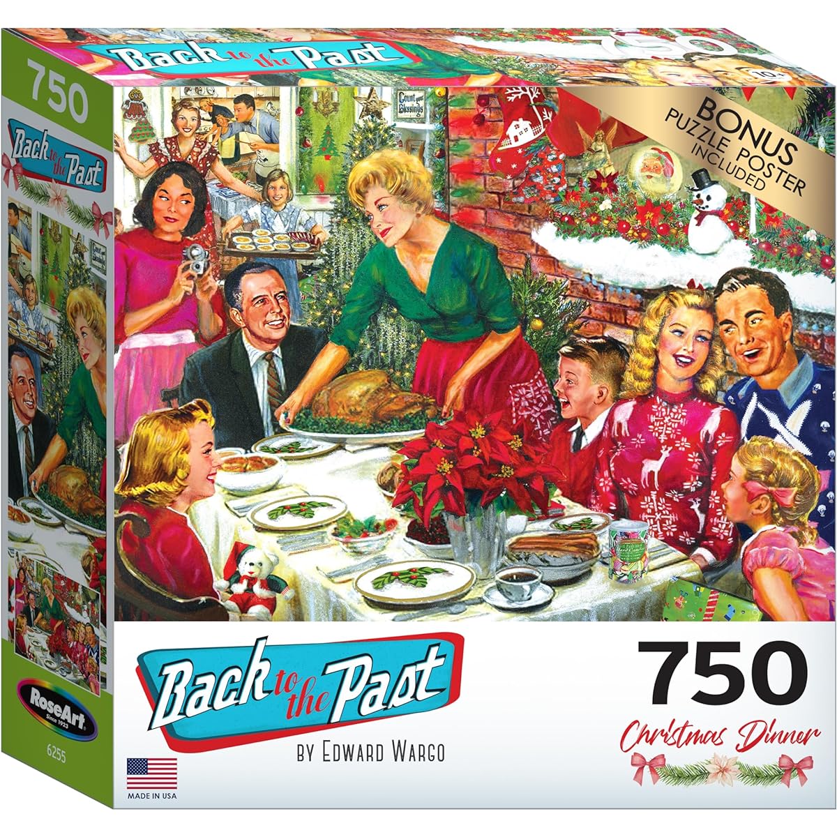 Cra-Z-Art - RoseArt - Back to the Past - Christmas Dinner - 750 Piece Jigsaw Puzzle