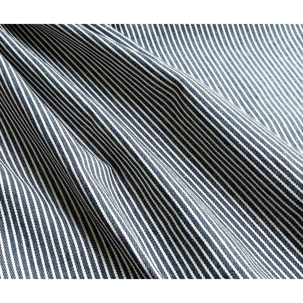 Nippon Chuko NBK Hickory Stripe Pattern Fabric 110cm Width x 9m Cut Cut 3A Navy/White ICH1015-3A Crafts/Handmade Supplies