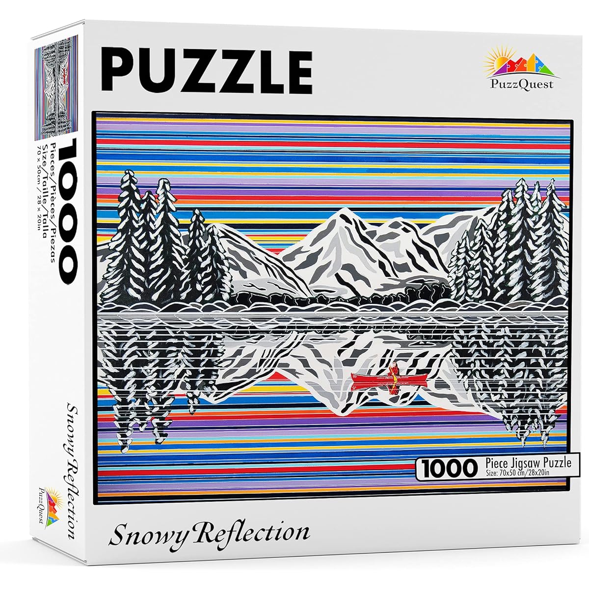 PuzzQuest Snowy Reflections Fine Art Jigsaw Puzzle 1000 Piece for Adults and Teens