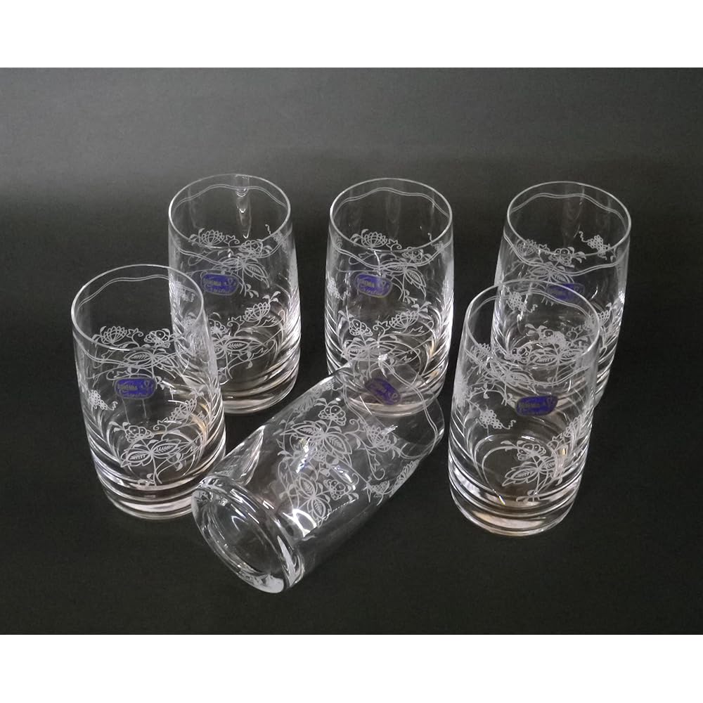Bohemian Glass Tumbler “Blue Onion” CXB-181 (6)