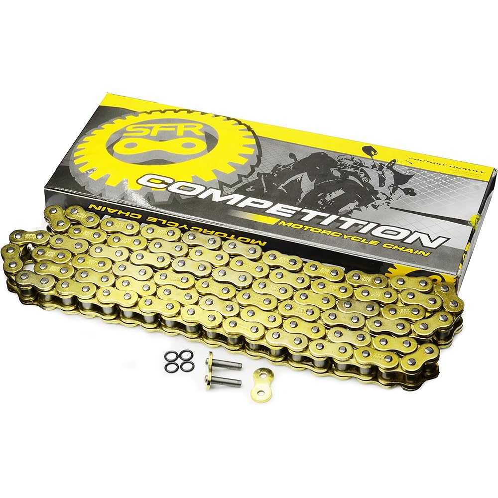SEIKOH Bike Chain SFR 520-120L Gold Seal Chain Clip Type O-ring with Crimping Noise Silencing Type A59GOBC