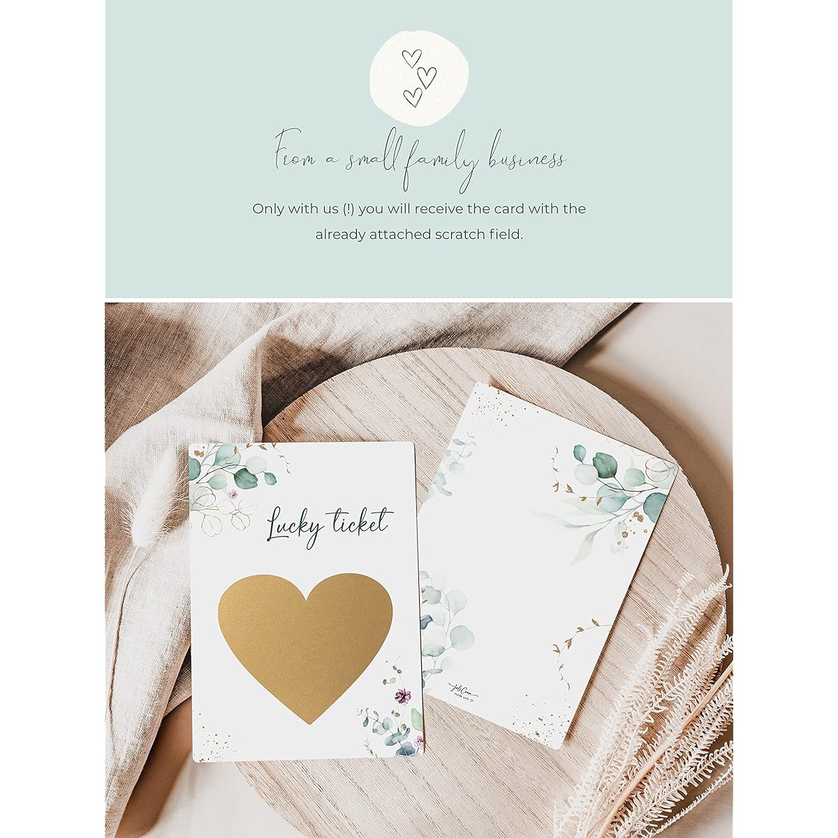 JoliCoon Will you be my bridmaid scratch card - bridesmaid proposal - eucalyptus with envelope