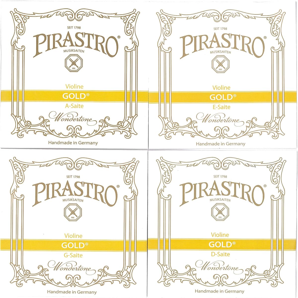 PIRASTROGold Gold Violin Strings EADG Set E-String Ball