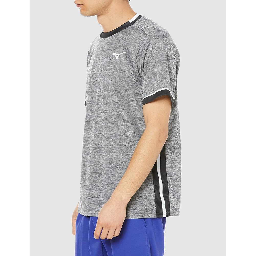 Mizuno 72MAA004 Badminton Wear Game Shirt, Short Sleeve, Reduces Stickiness, Easy to Move