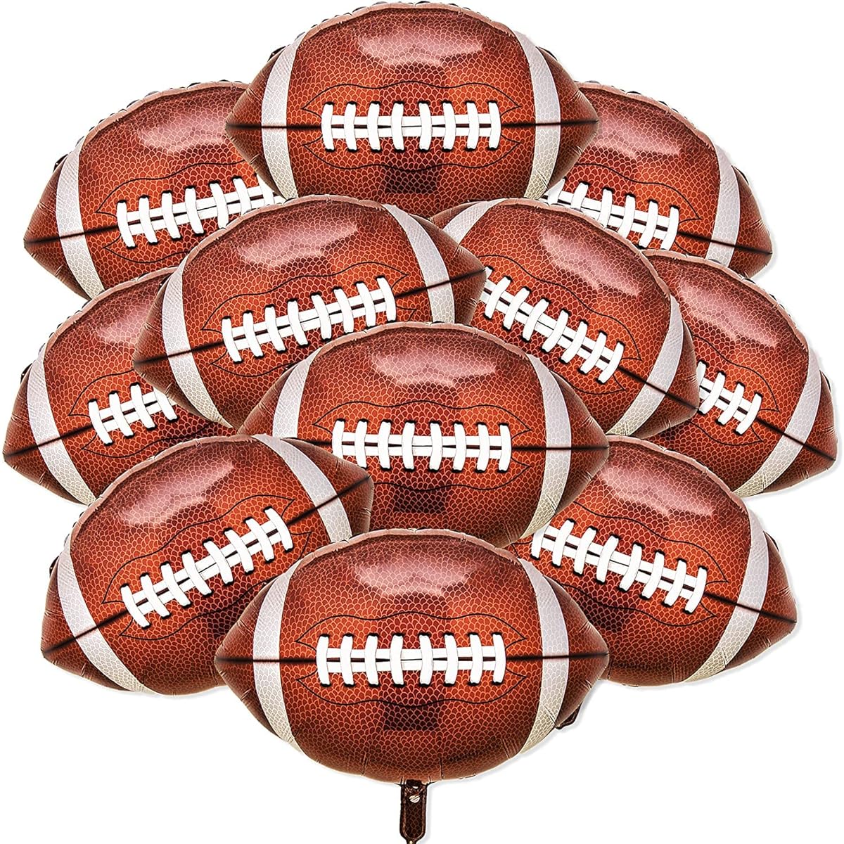 COOLITOYS Sports Theme Foil Balloons Baseball Basketball Volleyball Soccer Football Foil Balloons Mylar Party Balloons Baby Shower Birthday Party Sports Theme Party Decoration Supplies (Football)