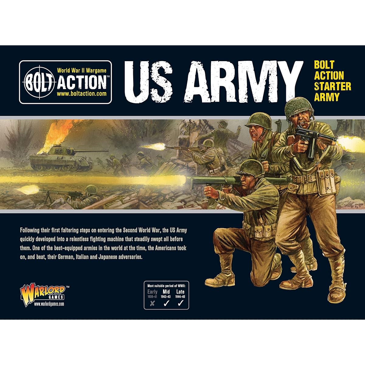 Warlord Games Bolt Action Miniatures Bundle US Army Starter Set and US Army Book (2 Items)