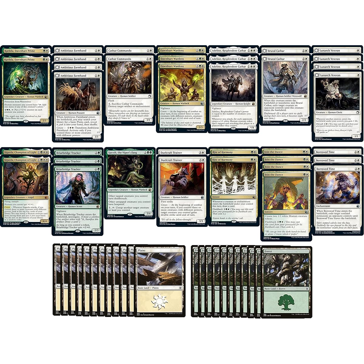 Elite Selesnya Humans Deck - Green-White - Very Powerful - Modern Legal - Custom Built - Magic the Gathering - MTG - 60 Cards!