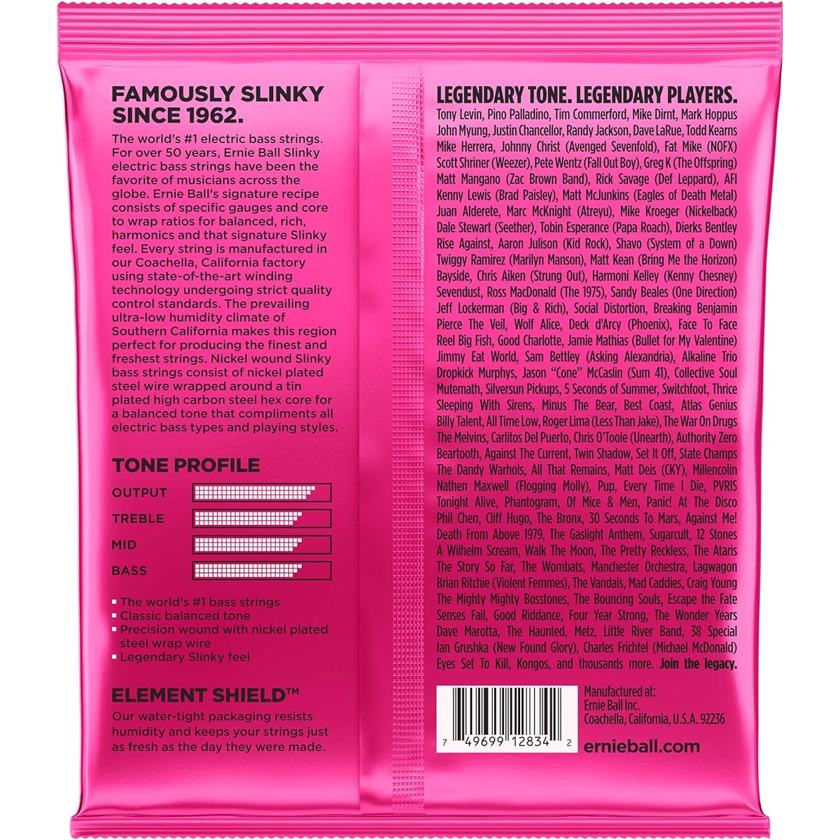 Ernie Ball P02834 ^2 Super Slinky Bass Strings 45-100 2 Pack