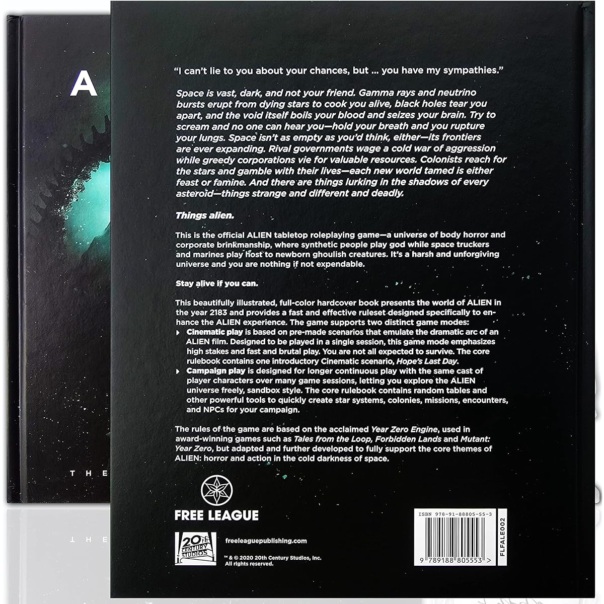 SFRPG -Alien- (HARDCOVER) Horror Tabletop Role Playing Game Random Color Drawstring Bag