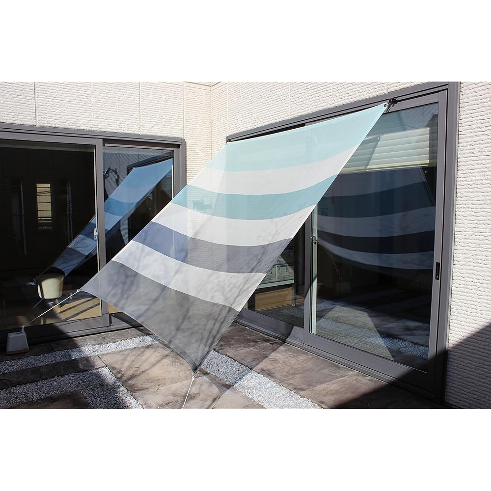 Ichiori Shade Sun Shade Screen 7 Border Aqua