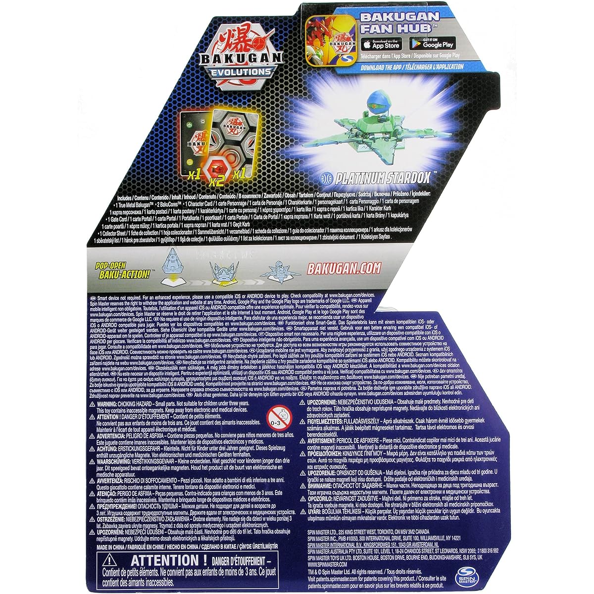 Bakugan Evolution 2022 Platinum Series Diecast Geogun Aquos Stardox