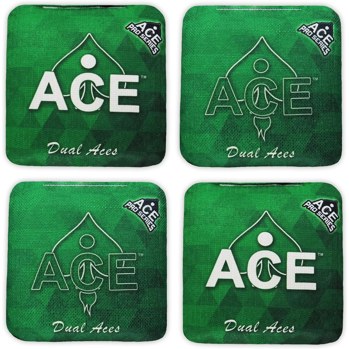 CornholeAce Dual Ace - Green (4-Pack) - ACL Pro Stamped