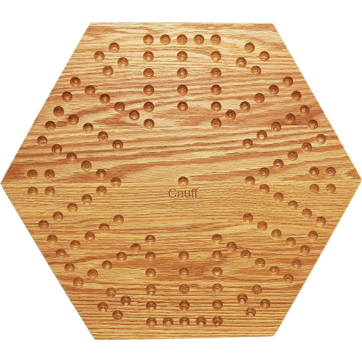 Cauff Solid Oak Double Sided Marble Board Game Wood 16"