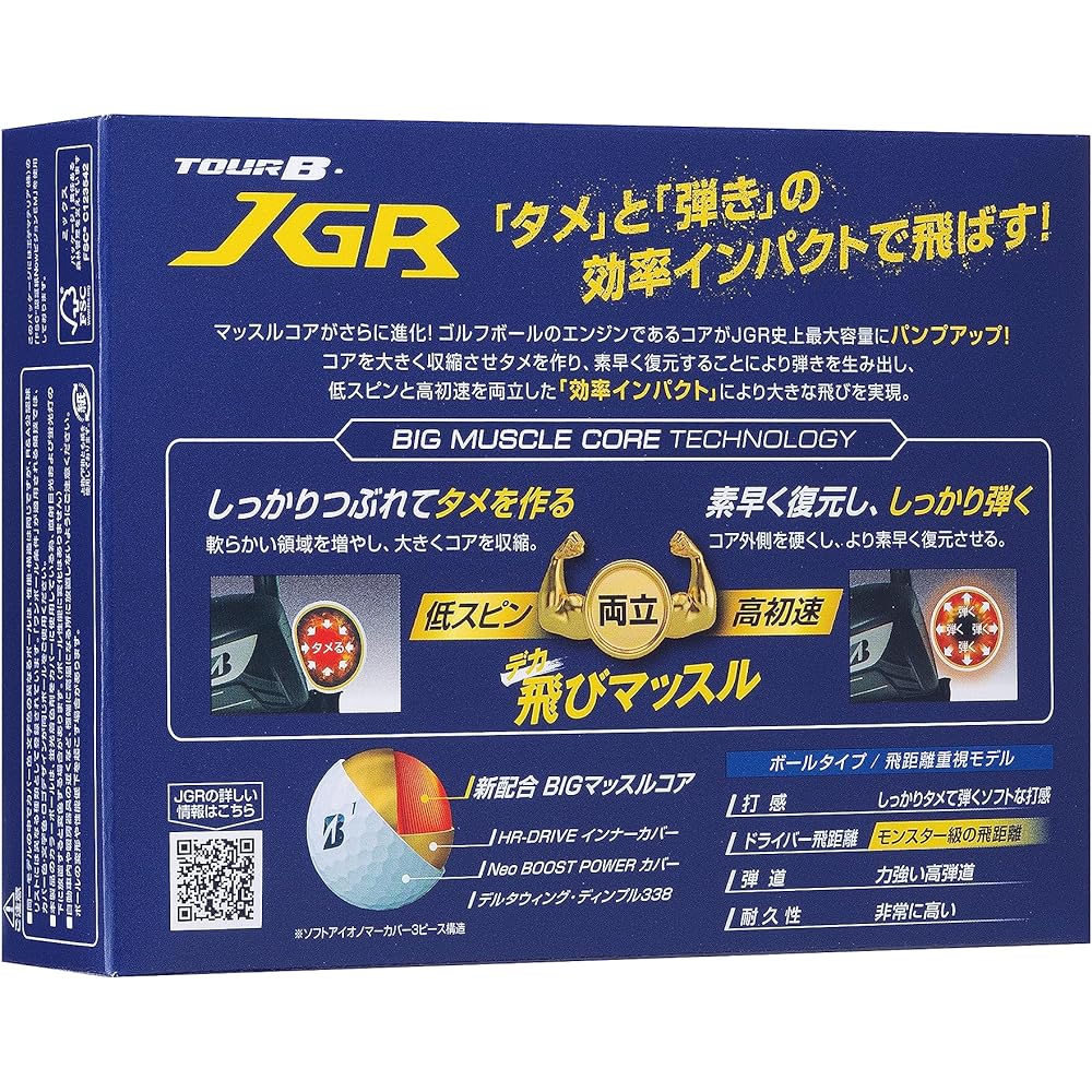 BRIDGESTONE Golf Ball TOUR B JGR 2023 Model 12 Balls