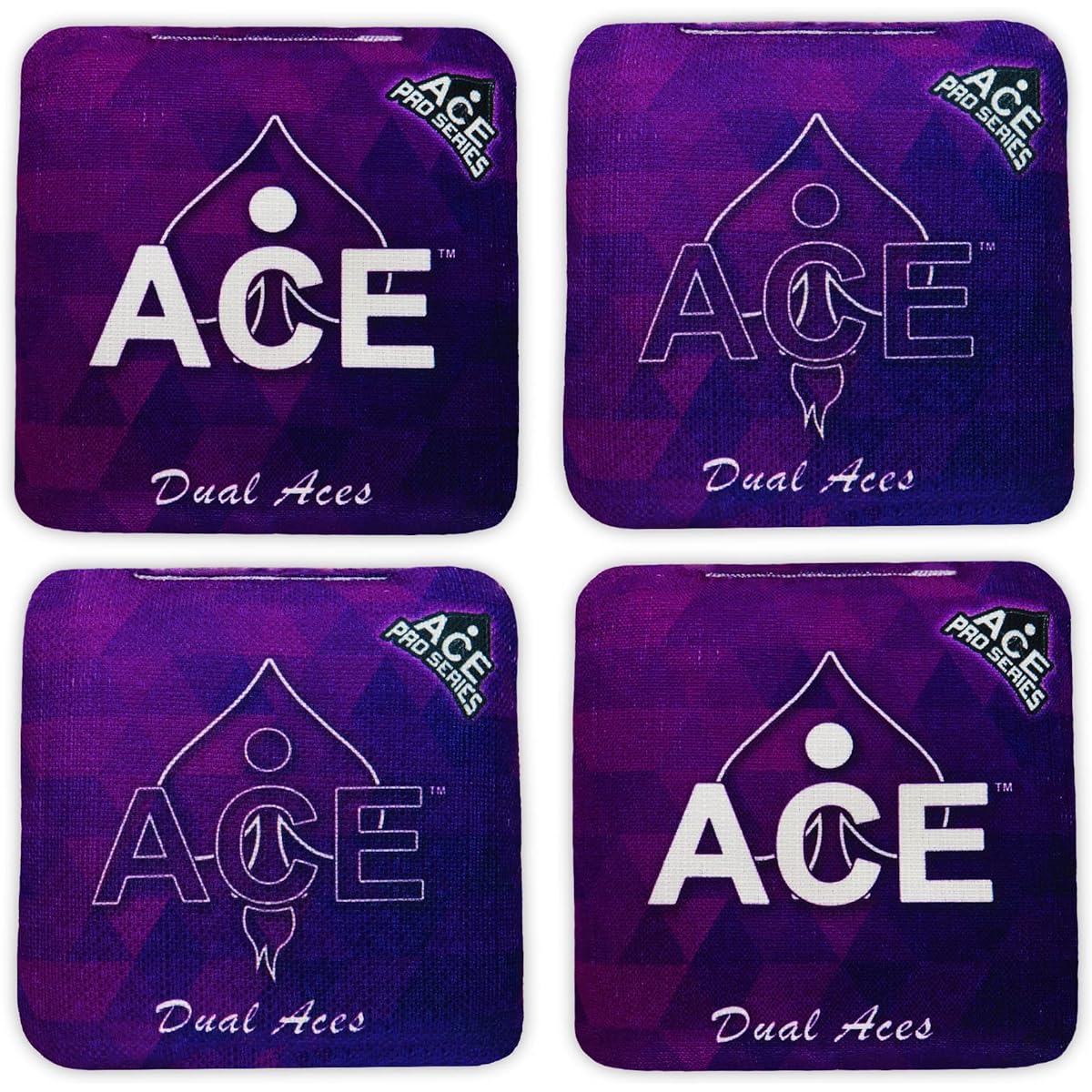 CornholeAce Dual Ace - Purple (Set of 4 bags) - ACL Pro Engraved