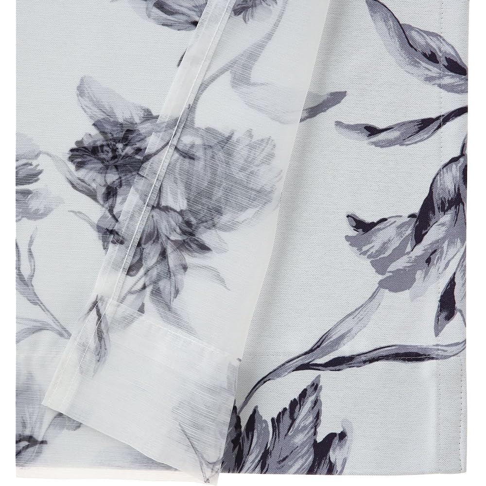 Francfranc Lilia Double Curtain Gray H135×W100cm (Lace & Drape
