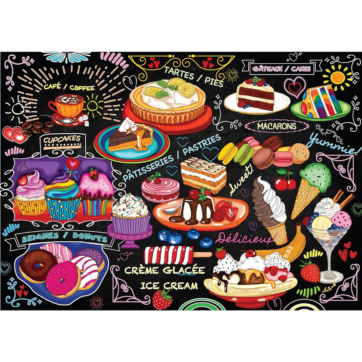 JaCaRou Puzzles All That Sweetness 1000 Piece Jigsaw Puzzle