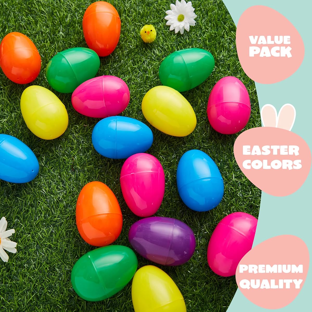 3.15 inch colorful eggs, 144 pieces