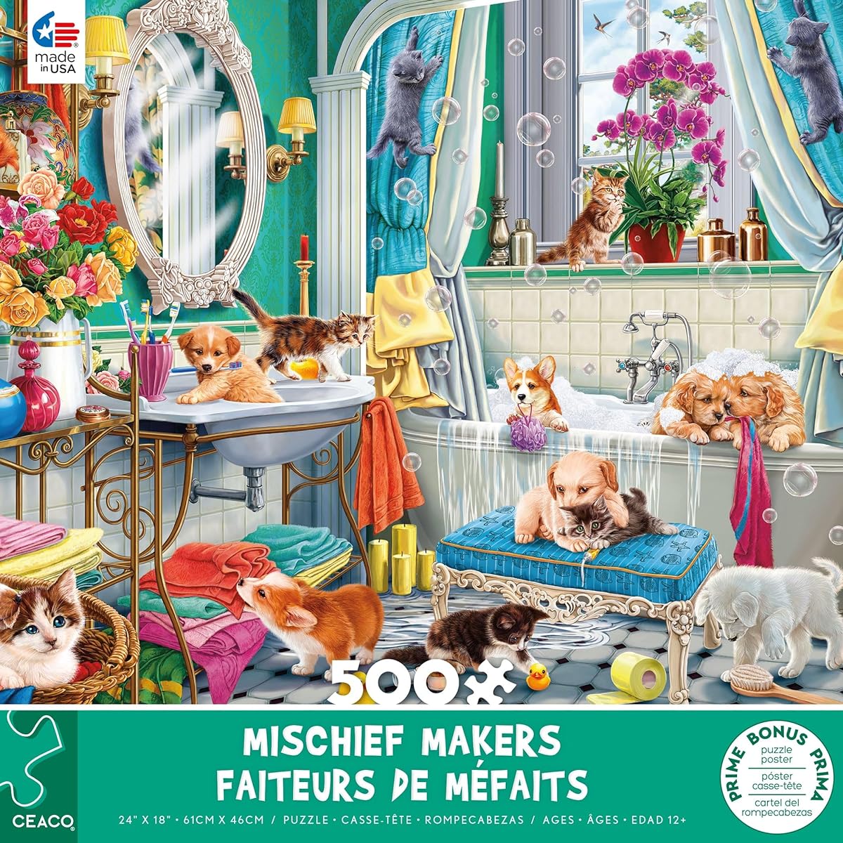 Ceaco - Paws Gone Wild - Prank Makers - 500 Piece Jigsaw Puzzle
