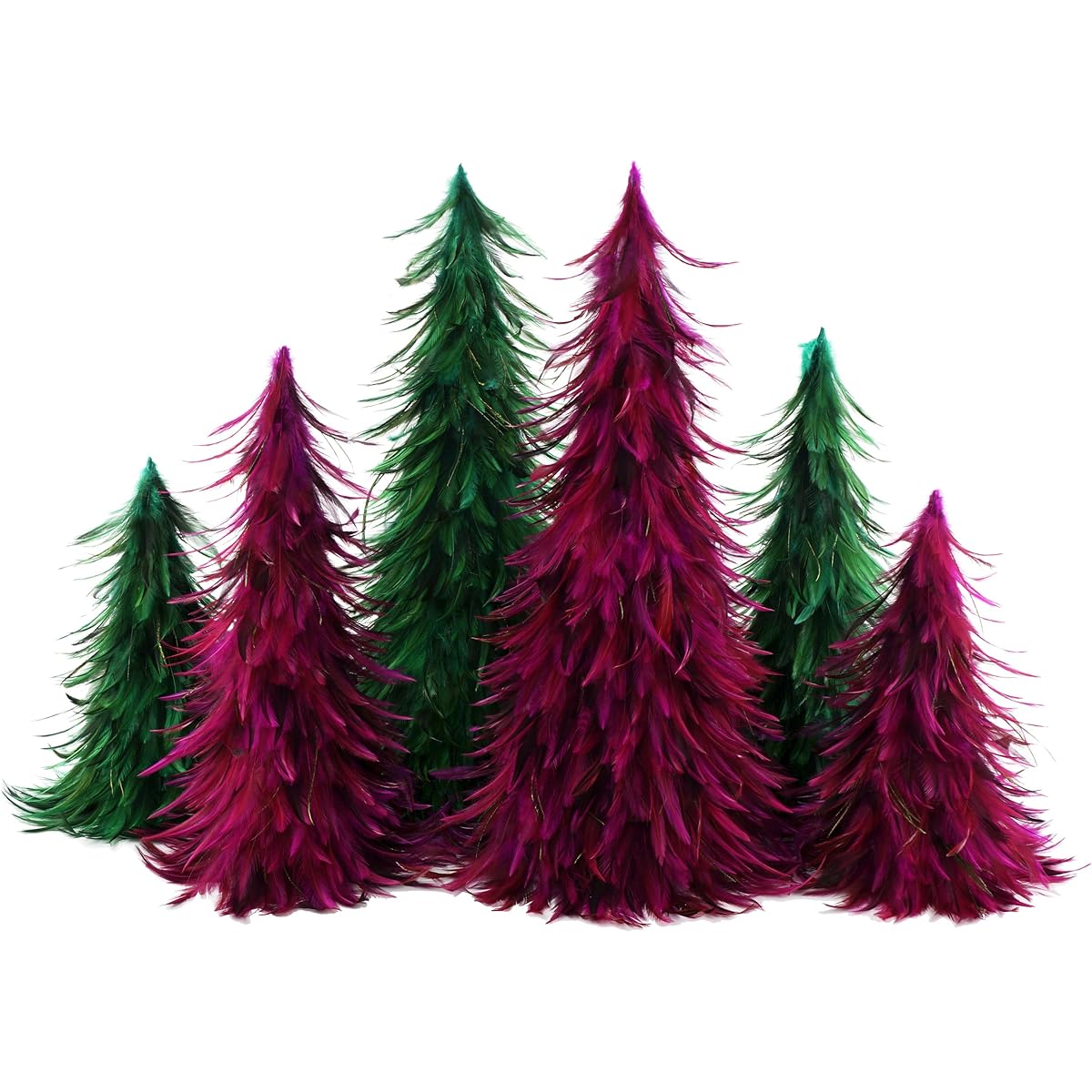 Natural Peacock Feather Christmas Tree - 24" Pink Farmhouse Fall Decor