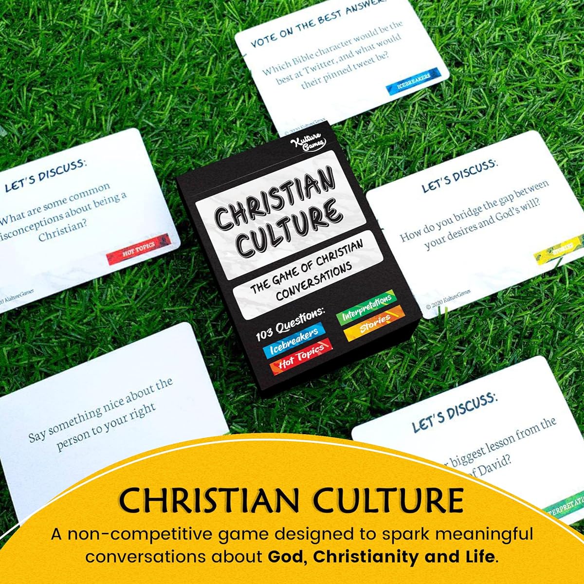 Kulture Games Christian Culture - Christian Conversation Games. Fun and thought-provoking conversation starters, conversation starters about God, Christianity and life.