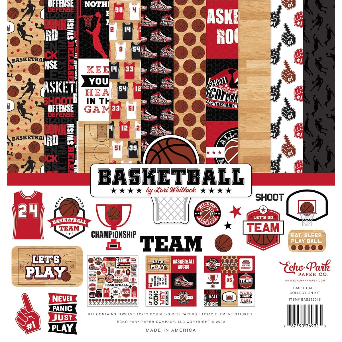Echo Park Collection Kit 12"X12"-Basketball -AS229016