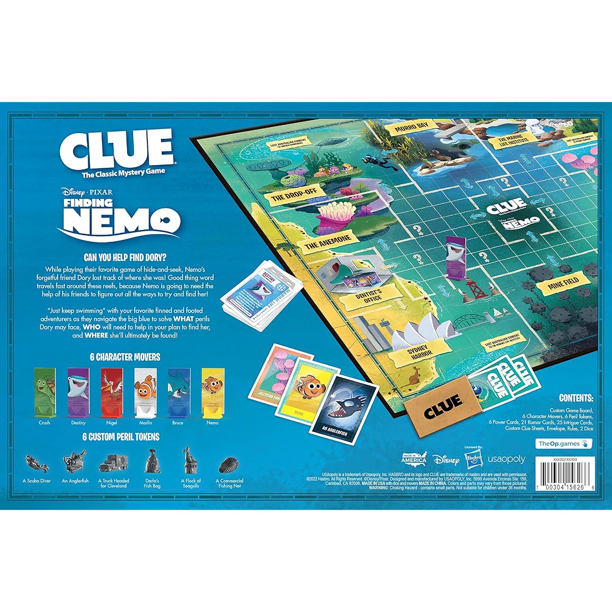 USAOPOLY(USAOPOLY CLUE) Finding Nemo | Collectible clue game based on the Disney & Pixar animated film