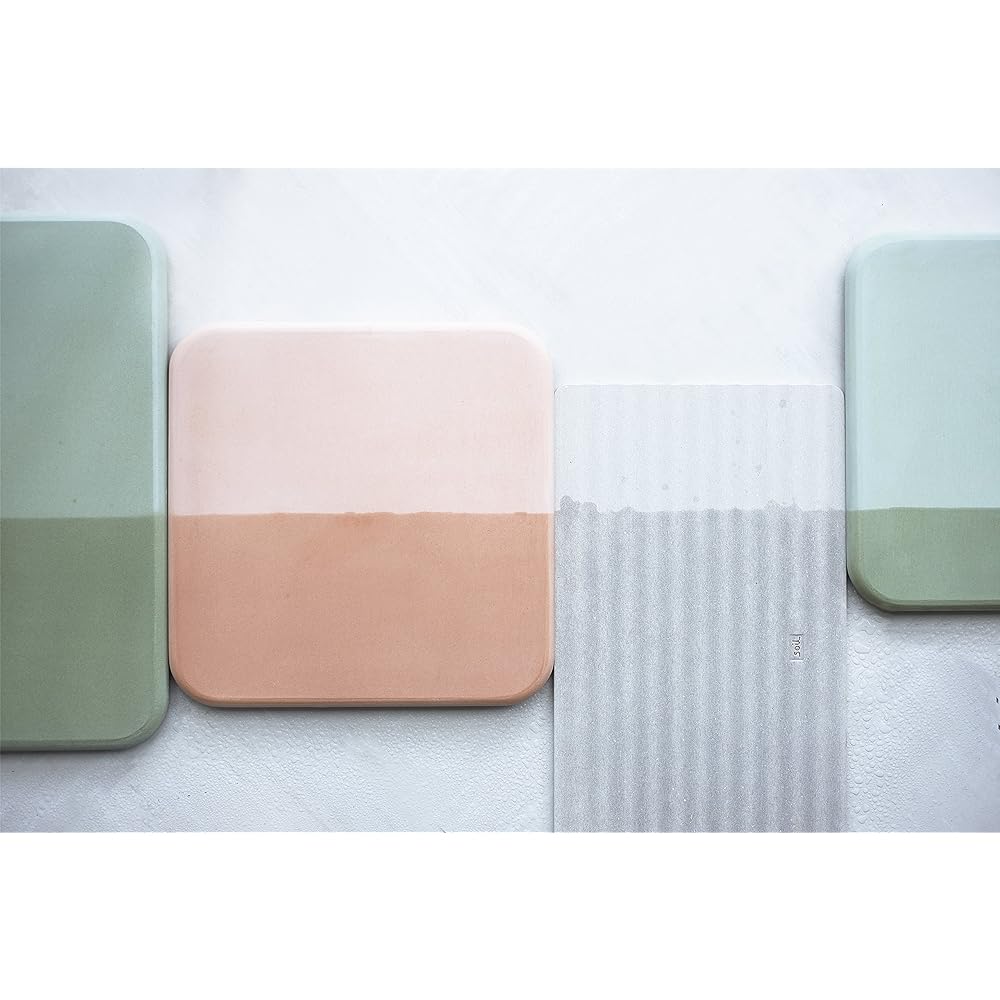 Soil diatomaceous earth bath mat white