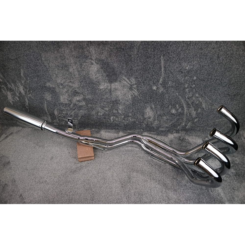 XJR400 DJ Ganimata 8-split plating muffler / XJR400R 50.8π iron 4-2-1 early 4HM silencer silver iron pipe XJ400 Yamaha YAMAHA (DJ8 split plating)